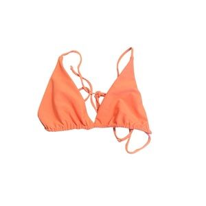 Vibrant Peach Bikini Top. Ella Style. Size Medium. Peach print.